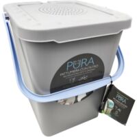 INCA Pattumiera Pura Con Filtro ai Carboni Attivi per Pannolini e Rifiuti Organici Con Coperchio Neutralizza I Cattivi Odori Azzurro - 10 Litri