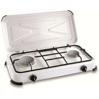 Kemper Fornello 2 Fuochi Smaltato Con Coperchio Potenza 2,6 kW