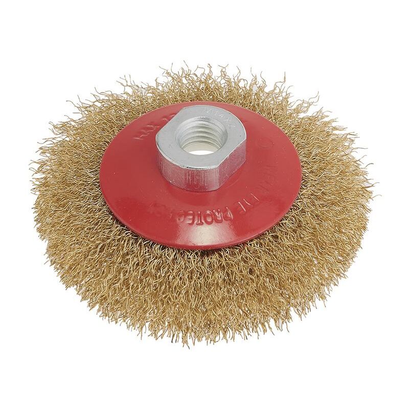 Brosse Métallique Tressée 125 Mm – Filetage M14 – Olbrich – Pour Meuleuse D'angle