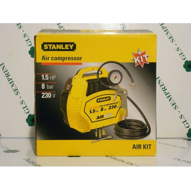 Stanley - Compresseur sans huile 1,1Kw 6L 8 bar 1,5CV - AIR KIT -  Compresseur d'air - Achat & prix