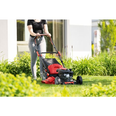 Scheppach Tondeuse à Gazon Thermique MS173-51 - Autotractée - Moteur 4T - Largeur de Coupe 51cm - Panier 65L - Fonction Mulching & Raccord Rapide de Lavage