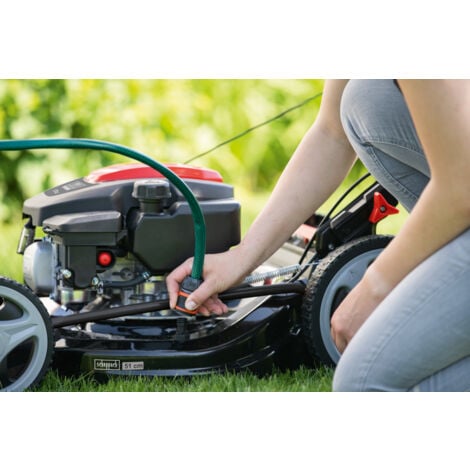 Scheppach Tondeuse à Gazon Thermique MS173-51 - Autotractée - Moteur 4T - Largeur de Coupe 51cm - Panier 65L - Fonction Mulching & Raccord Rapide de Lavage