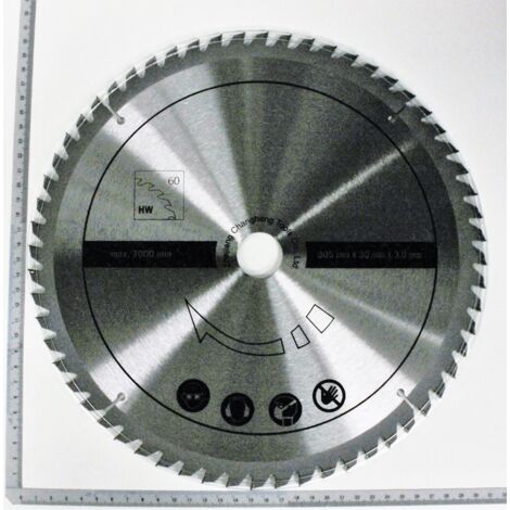 Scheppach Lame pour scie circulaire - Compatible avec HM140L - 60 dents - Diamètre 305 mm - Dimensions 30 x 1,8 mm