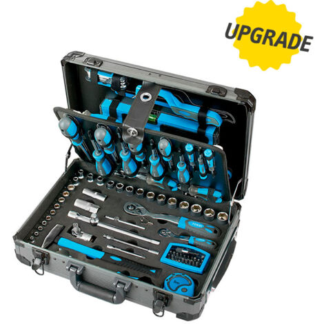 Valise trolley complete avec outils cles inserts 133 pieces Fervi 0110T (1/3)