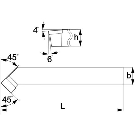 Outil de tournage exterieur ISO 2 gauche 12x12 mm pour tour (1/2)