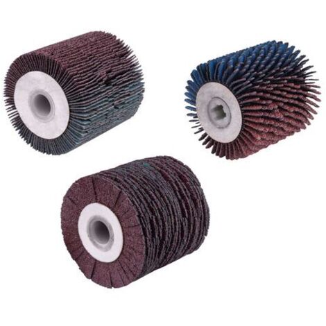Kit de 3 brosses ideales pour bois pour satinatrice mrs500 Scheppach