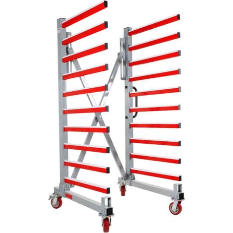 Chariot a cremaillere mobile extensible pour panneaux Holzmann taw76