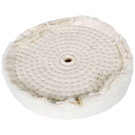 Holzmann – Disque de polissage flanelle 200mm – Épaisseur 25mm – Alésage 16mm – Pour polissage surfaces métalliques et bois