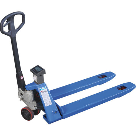 Transpalette manuel 2500kg avec balance et imprimante Fervi 0068/S (1/2)