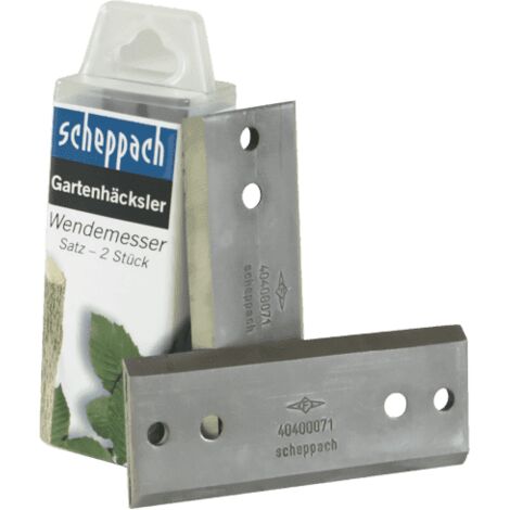 Scheppach Lot de 2 fers réversibles de rechange - Compatible avec Biostar 3000 - Fers de rechange pour broyeur à végétaux