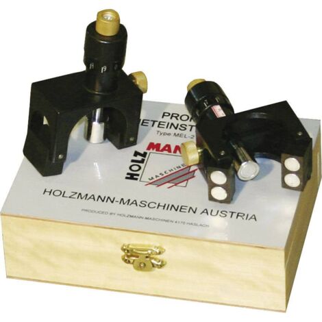Holzmann – Jauge de réglage magnétique pour lames de rabot – Compatible avec diamètres 54 à 90 mm – Montage rapide et précis – Coffret en bois inclus - W503751