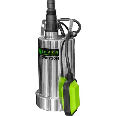 Zipper – Pompe submersible 750W pour eau claire – Aspiration plate 2mm – Débit max 11m³/h – Hauteur refoulement 8,5m – Longueur câble 10m - ZI-CWP750N (1/5)