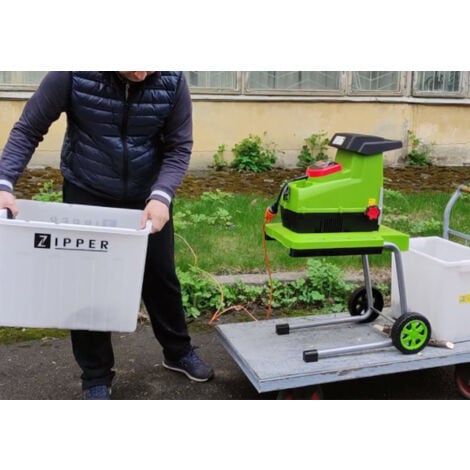 BROYEUR ELECTRIQUE DE JARDIN SILENCIEUX 2.8 kW JUSQU'A 44mm ZIPPER ZI-GHAS2800