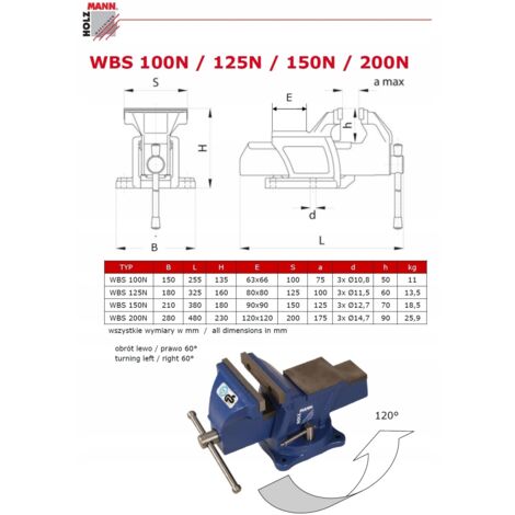 Étau D'établi Bellota 125 Mm - En Fonte, Mâchoires Interchangeables, Enclume De Taraudage, Pour Atelier Ou Bricolage - 3