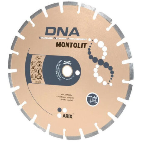 DISQUE DE DIAMANT 350 MM POUR BŽëTON ASPHALTE MONTOLIT DNA LXA350 (1/2)