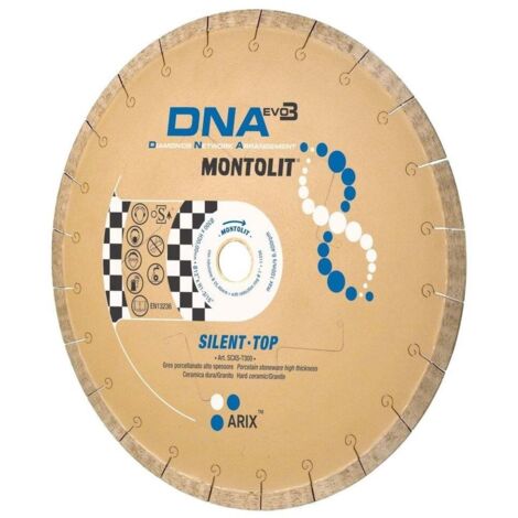 DISQUE DE DIAMANT 200 MM SILENCIEUX POUR GRŽêS VITRIFIŽë CŽëRAMIQUE GRANIT MONTOLIT DNA SCXS-T200