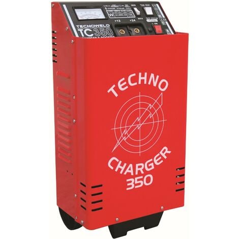 Chargeur démarreur de batterie 12-24V AWELCO Charge 60A auto poids lourds  600 Ah TEC350 sur roues