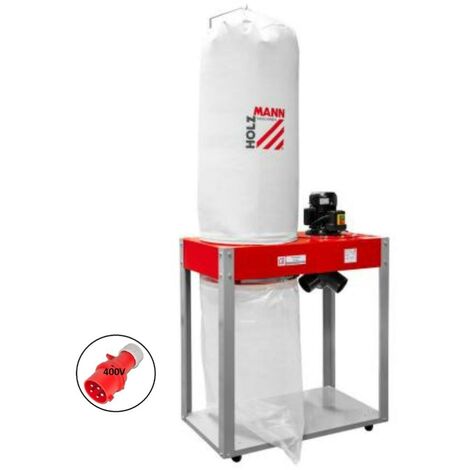 Holzmann – Aspirateur à copeaux 1500W – Débit max 3000 m³/h – Tension 400V – Pression négative 2200Pa – Construction métal robuste - ABS3000SE