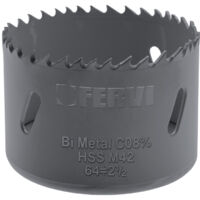 Scie cloche bimetallique cobalt pour metal 89 mm Fervi 0278/089
