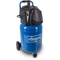 Scheppach Compresseur d’air HC35V – 1500 W – Compresseur vertical – Pression 10 bar – Cuve 30 L – Puissance d’aspiration 180 L/min – Sans huile – Manomètre et régulateur de pression
