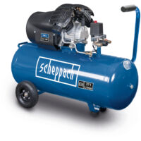 Scheppach – Compresseur d'air 100L 3CV 230V – 2 cylindres – Débit 412L/min – Pression max 8 bar – Avec régulateur et 2 raccords rapides