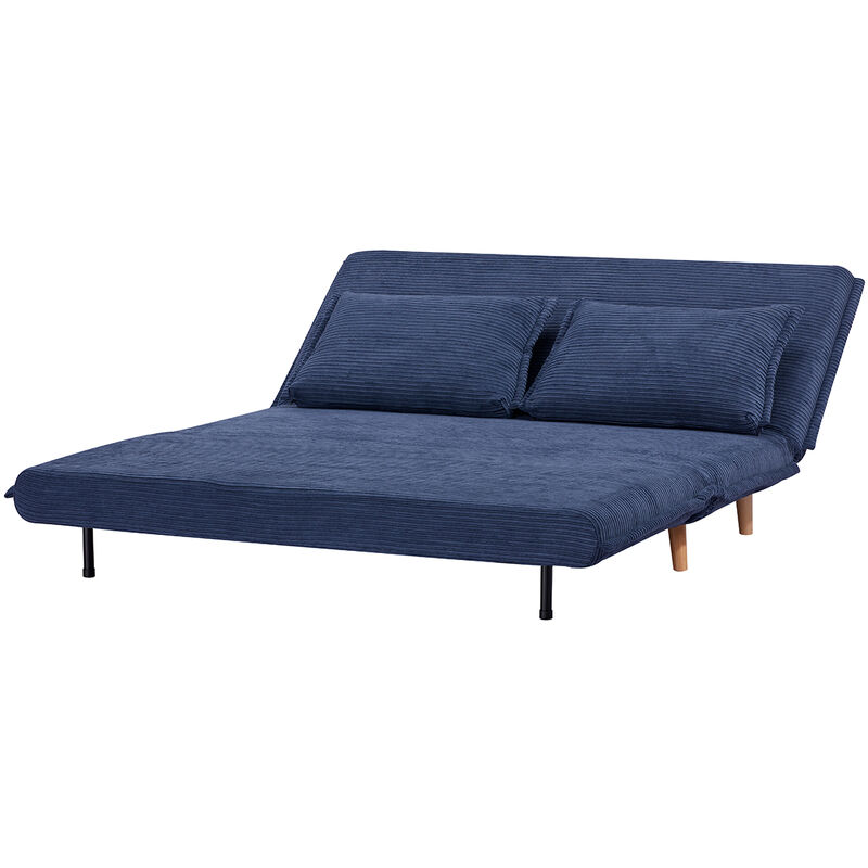 Divano Letto 2 Posti Reclinabile In Velluto - Convertibile 3 In 1, Salvaspazio, Colore Crema - Foto 2