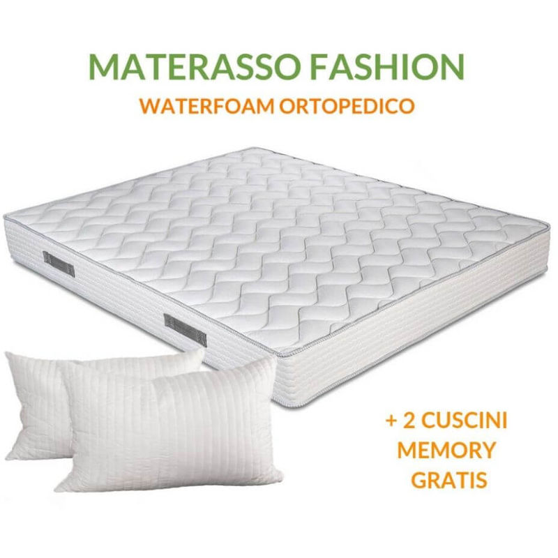 Evergreenweb - Kit Rete e Materasso Matrimoniale 180x200 Alto 20 cm +  Coppia Cuscini Memory Foam Gratis, Set Letto Materasso Effetto MASSAGGIANTE  e