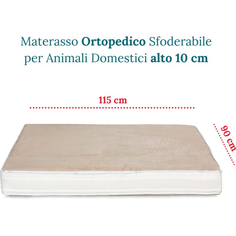 EVERGREENWEB - Materasso Cuccia Letto 90x115 alto 10 cm per Cane o Gatto di  Taglia Grande, Imbottitura Morbida Lastra interna in Schiuma Waterfoam  Rivestimento con AIR SPACE Sfoderabile e Lavabile MAX