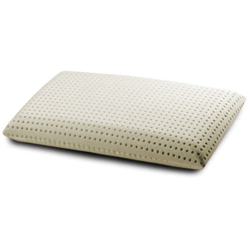 Evergreenweb - Coppia di Cuscini in Lattice Naturale con Fodera Aloe Vera  42x72 Sfoderabili e Lavabili, Modello Saponetta 100% Fiocco Lattice  Antiacaro, Guanciali Letto per Dolori Cervicali alti 15 cm : 