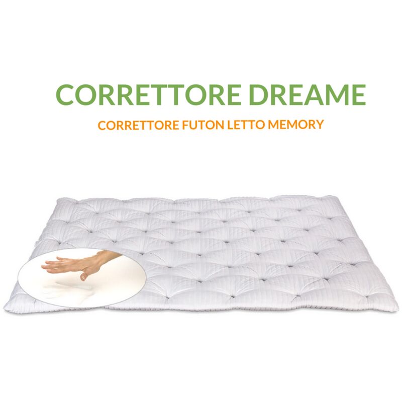 Evergreenweb - Correttore Materasso Singolo 80x190 Alto 7 cm in Memory Foam  Med Fodera Oli Aloe Vera Topper Letto Coprimaterasso Imbottitura Fiocco  100% Effetto Piuma Morbido Futon Ortopedico STARLES : .it: Casa e  cucina