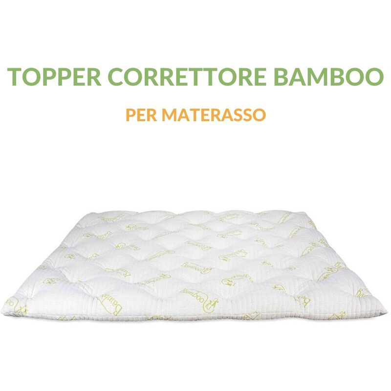 Topper in Bambu per Materasso a una Piazza Morbido Letto Singolo