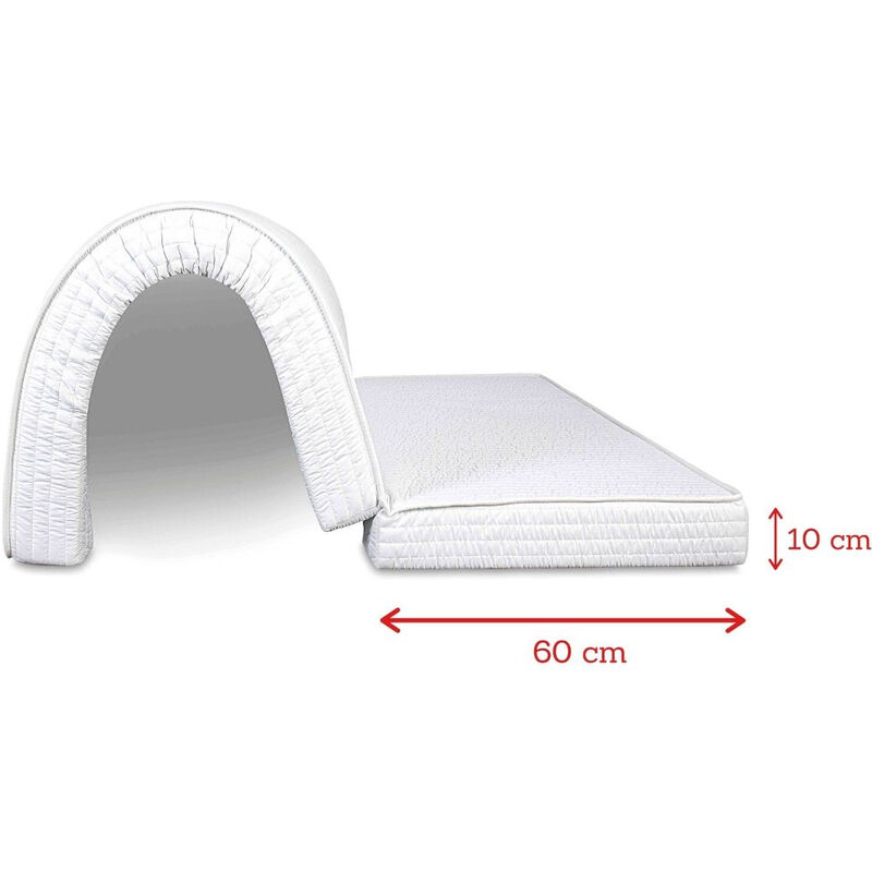 EVERGREENWEB - Materasso Matrimoniale Memory 140x190 H 10 cm Pieghevole su  Seduta per Divano Letto, Prontoletto,Ortopedico, Rivestimento Anallergico  con Laccetti di Fissaggio, BED SOFA MEMORY