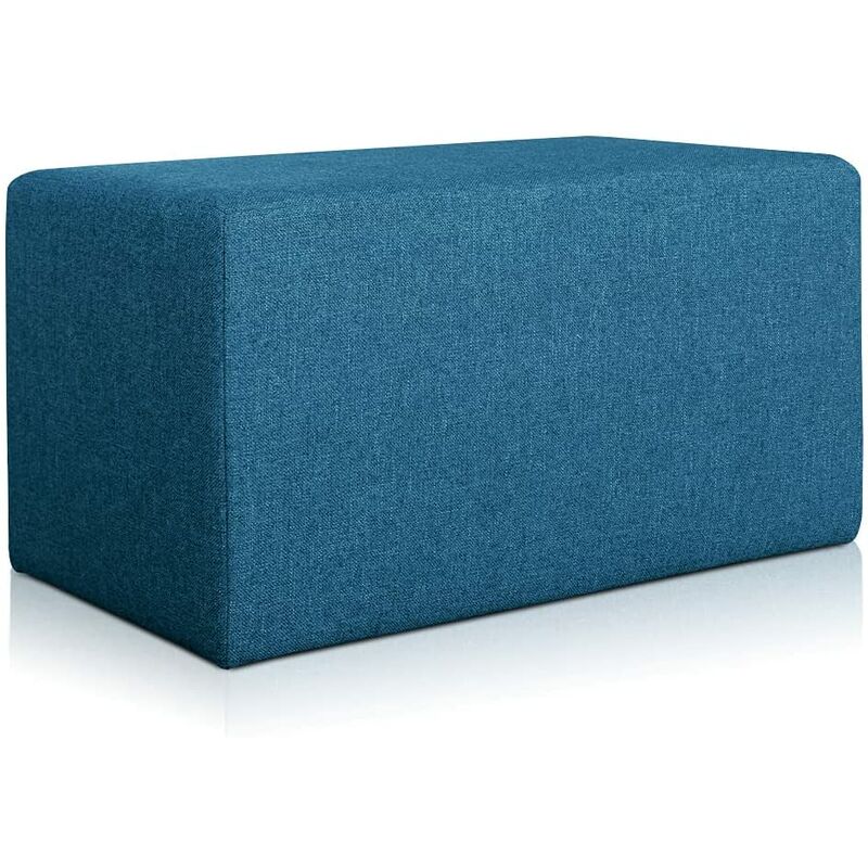 EVERGREENWEB Pouf poggiapiedi 83x83 cm per Divano Sgabello Cubo, tessuto  Idrorepellente: Pouf design moderno per soggiorno