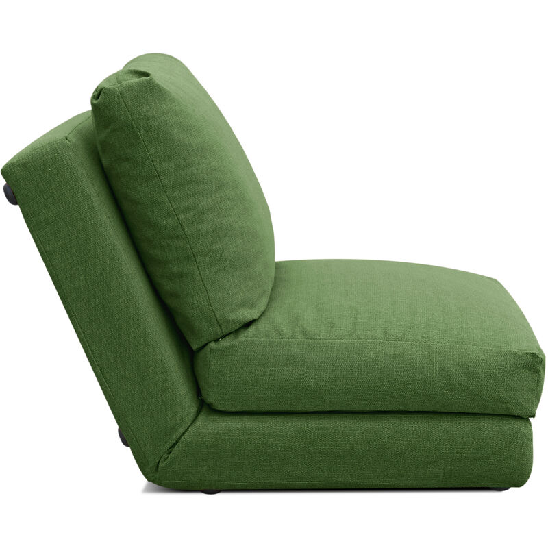 EVERGREENWEB - Divano Letto Futon - Divano Letto Tatami allungabile -  Poltrona Letto - Divano 1 posto da Pavimento Regolabile con Comodo cuscino  - Divano letto Materasso singolo Colore Verde Hoshi