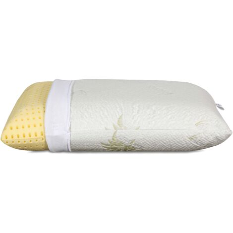 Evergreenweb - Cuscino MEMORY FOAM con Fodera ALOE VERA 40x70 alto 15cm  Imbottitura 100% Fiocco Schiuma a Memoria effetto piuma Antiacaro, per  Dolori CERVICALI, Sfoderabile, Guanciale Letto : : Casa e cucina