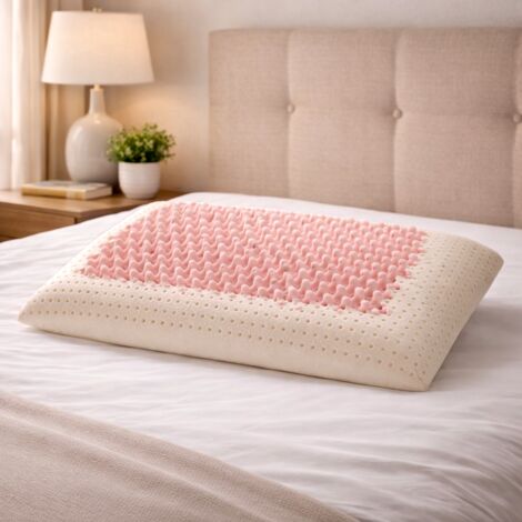 EVERGREENWEB - Cuscino Memory Foam 40x70 alto 12 cm, Modello Saponetta AIR MASSAGE Doppia Fodera Silver e Cotone NATURALE Lavabile, Guanciale Letto per CERVICALE, Traspirante Termosensibile Antiacaro
