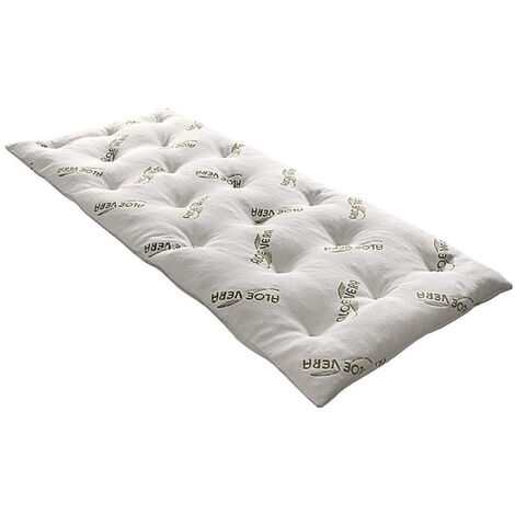 EVERGREENWEB - Correttore Materasso Matrimoniale 140x200 Alto 7cm in MEMORY  FOAM MED e Oli ALOE VERA Topper