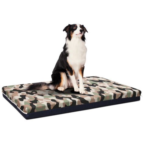 EVERGREENWEB - Cuccia Cane da Interno lettino per cani taglia Piccola, Materasso per animali. Tappeto Cane, Cuscino per Cane sfoderabile e traspirante. Made in Italy - Petlove Mimetico - misura SMALL