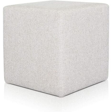EVERGREENWEB Pouf poggiapiedi 53x53 cm per Divano Sgabello Cubo, tessuto  Idrorepellente: Pouf design moderno per soggiorno