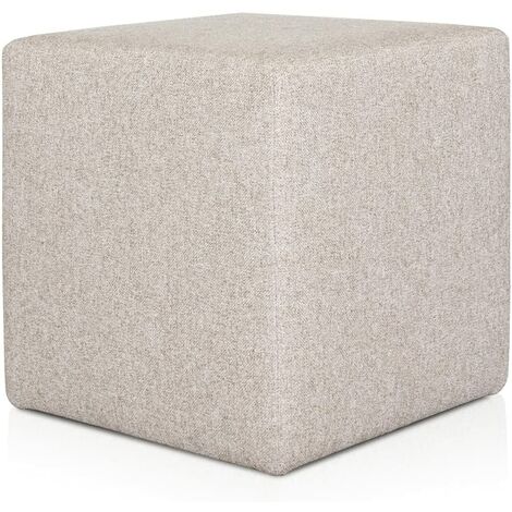 EVERGREENWEB Pouf poggiapiedi 63x63 cm per Divano Sgabello Cubo, tessuto  Idrorepellente: Pouf design moderno per soggiorno