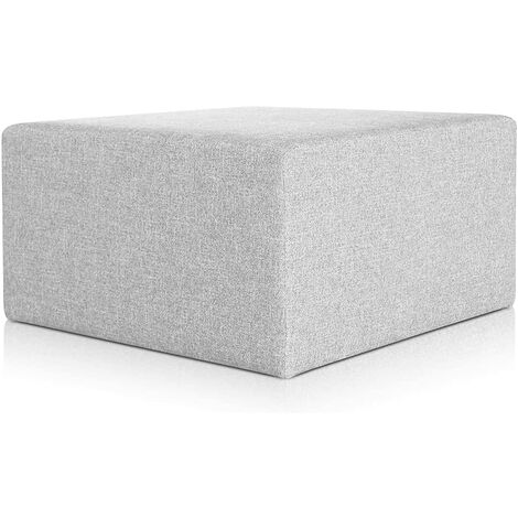 EVERGREENWEB Pouf poggiapiedi 83x83 cm per Divano Sgabello Cubo, tessuto  Idrorepellente: Pouf design moderno per soggiorno