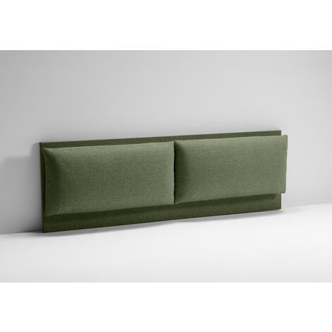 EVERGREENWEB - Testata Letto Matrimoniale Imbottita, Testiera di Tessuto antimacchia con cuscino imbottito in Foam, interno in puro legno. Testata letto muro, Realizzata in Italia - VERDE OLIVA