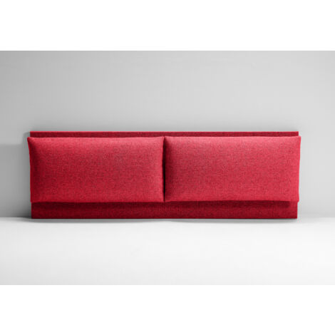EVERGREENWEB - Testata Letto Matrimoniale Imbottita, Testiera di Tessuto antimacchia con cuscino imbottito in Foam, interno in puro legno. Testata letto muro, Realizzata in Italia - ROSSA