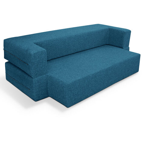EVERGREENWEB Divano Letto LIV 2 Posti Design Scandinavo – Rosso, Materasso Waterfoam 80x200 Cm, Struttura In Acciaio