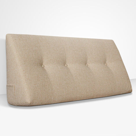 EVERGREENWEB - Cuscino da Lettura ergonomico, Cuscino Schienale a Cuneo per Letto e Divano  Cuscino Per gambe  Testata letto  Misura 100x26 cm  Colore Beige  100% Made in Italy  CHILL PILLOW (1/5)
