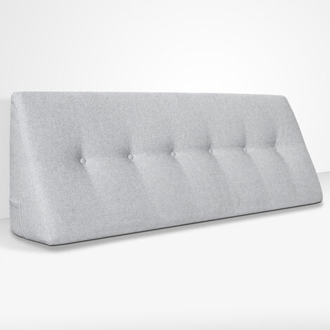 EVERGREENWEB - Cuscino da Lettura ergonomico, Cuscino Schienale a Cuneo per Letto e Divano  Cuscino Per gambe  Testata letto  Misura 160x26 cm  Colore Ghiaccio  100% Made in ItalyCHILL PILLOW (1/5)