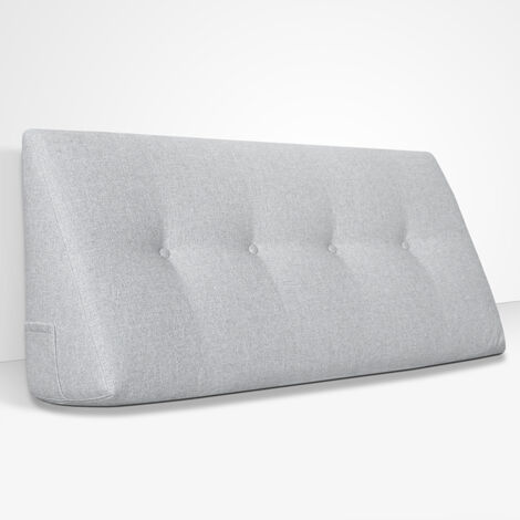 EVERGREENWEB - Cuscino da Lettura ergonomico, Cuscino Schienale a Cuneo per Letto e Divano  Cuscino Per gambe  Testata letto  Misura 100x26 cm  Colore Ghiaccio  100% Made in ItalyCHILL PILLOW (1/5)