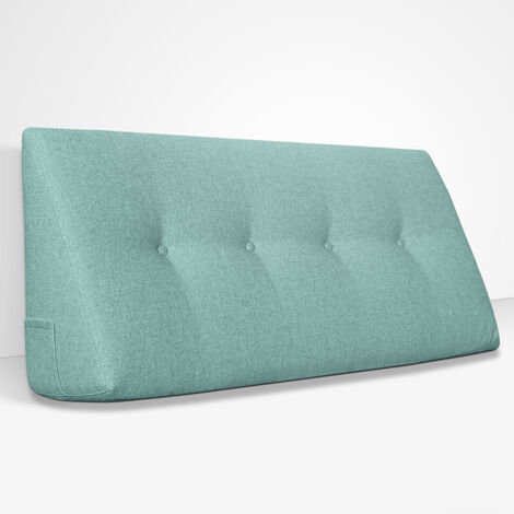 EVERGREENWEB - Cuscino da Lettura ergonomico, Cuscino Schienale a Cuneo per Letto e Divano  Cuscino Per gambe  Testata letto  Misura 140x26 cm  Colore Celeste  100% Made in ItalyCHILL PILLOW (1/5)