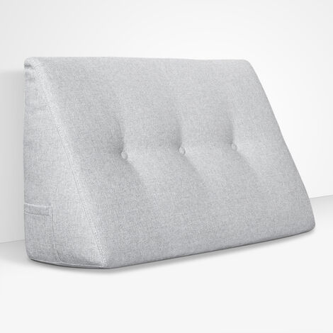 EVERGREENWEB - Cuscino da Lettura ergonomico, Cuscino Schienale a Cuneo per Letto e Divano  Cuscino Per gambe  Testata letto  Misura 60x26 cm  Colore Ghiaccio  100% Made in ItalyCHILL PILLOW (1/5)