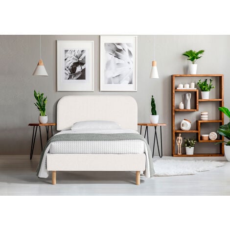 EVERGREENWEB Letto piazza e mezza 120x190 cm Moderno Giroletto di